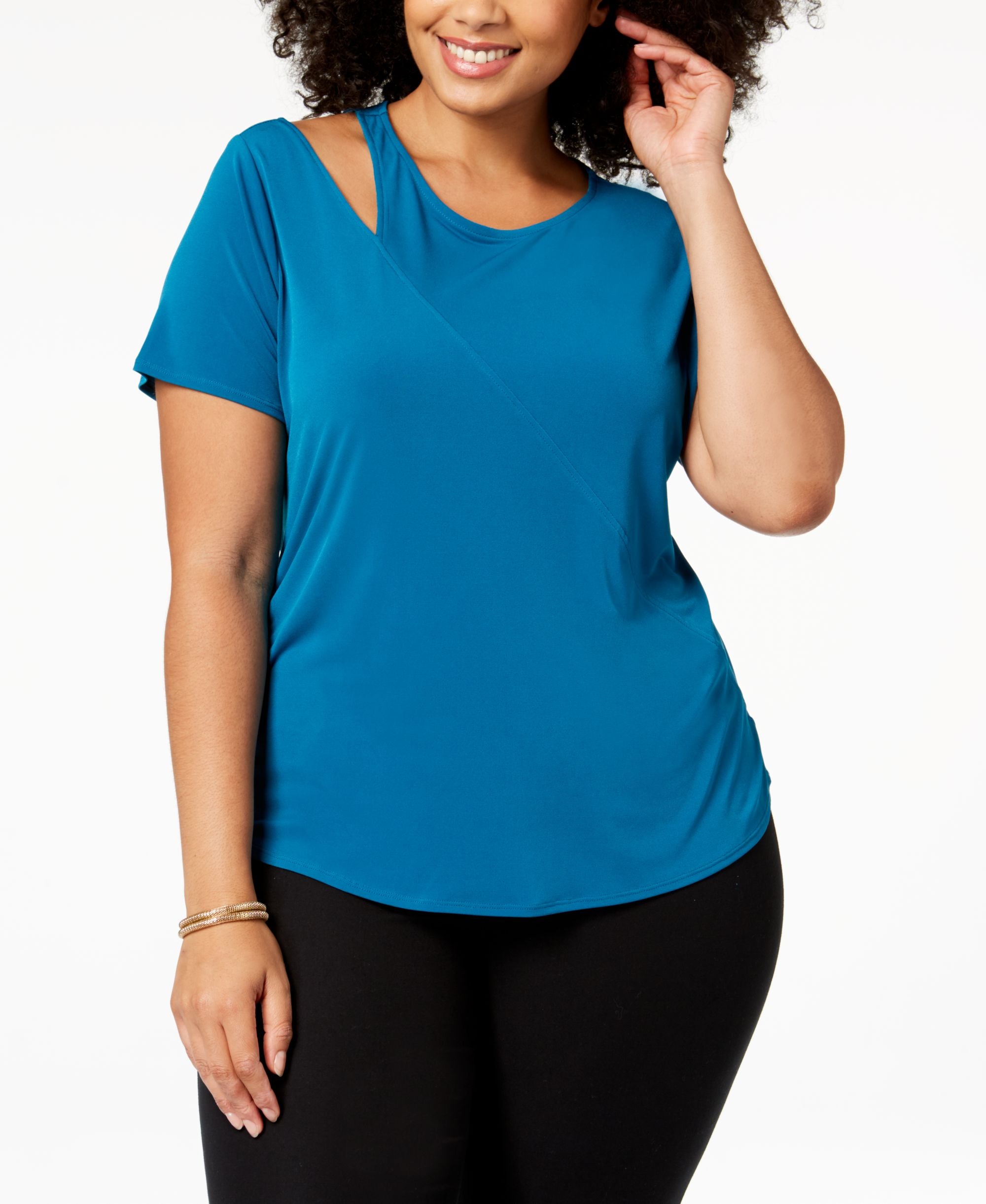 I.N.C. Plus Size Cutout T-Modern Shirt