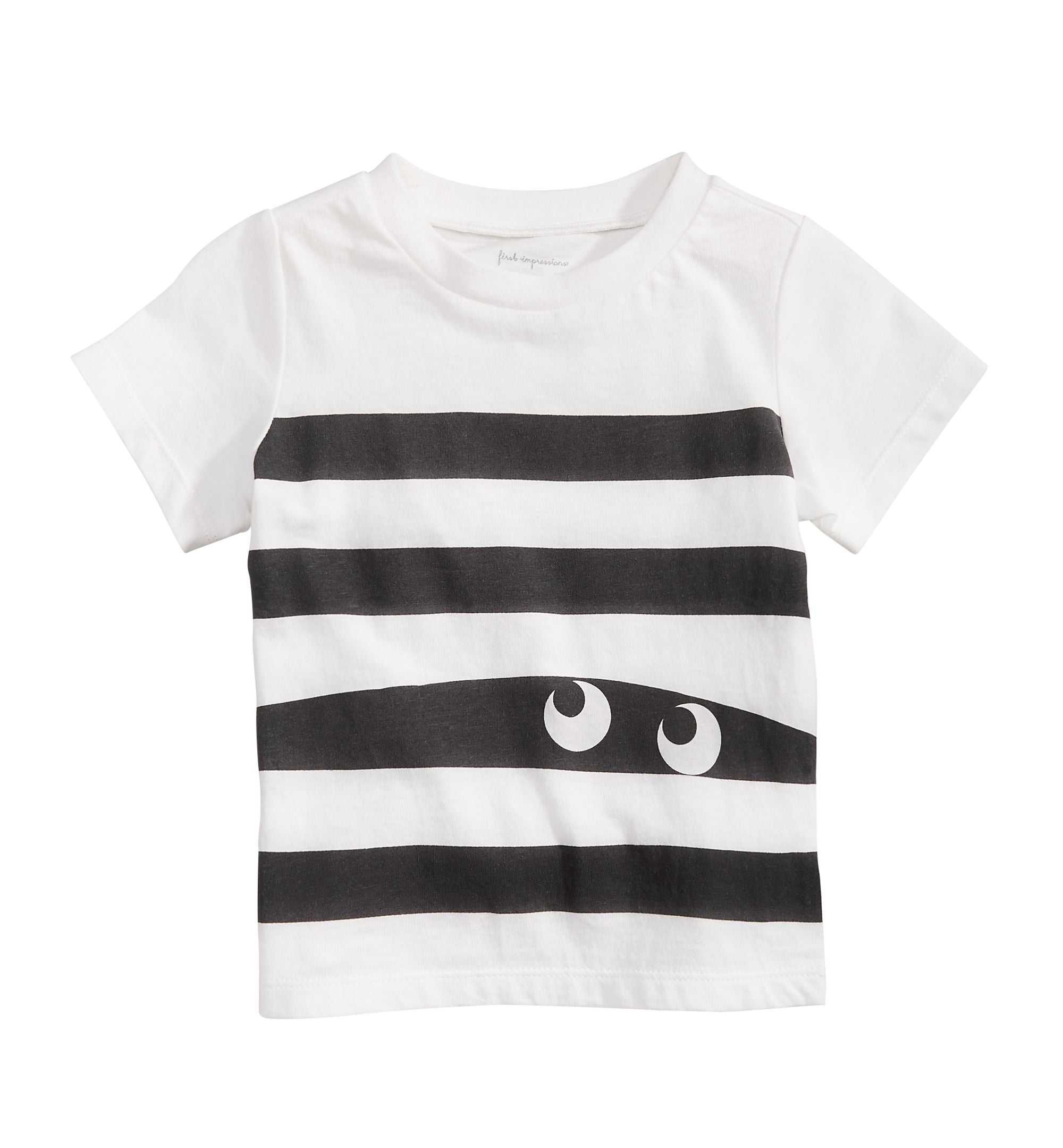 First Impressions Toddler Boys Stripes Eyes Cotton T-Modern Shirt