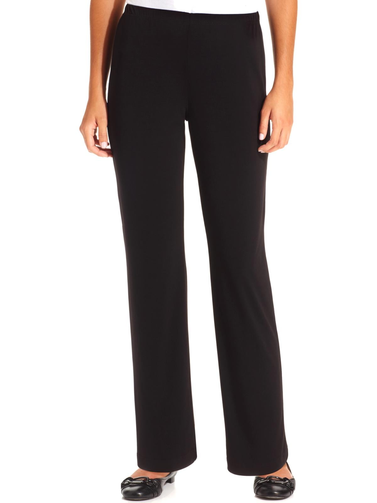 Petite Pull-On Straight-Leg Signature Pants
