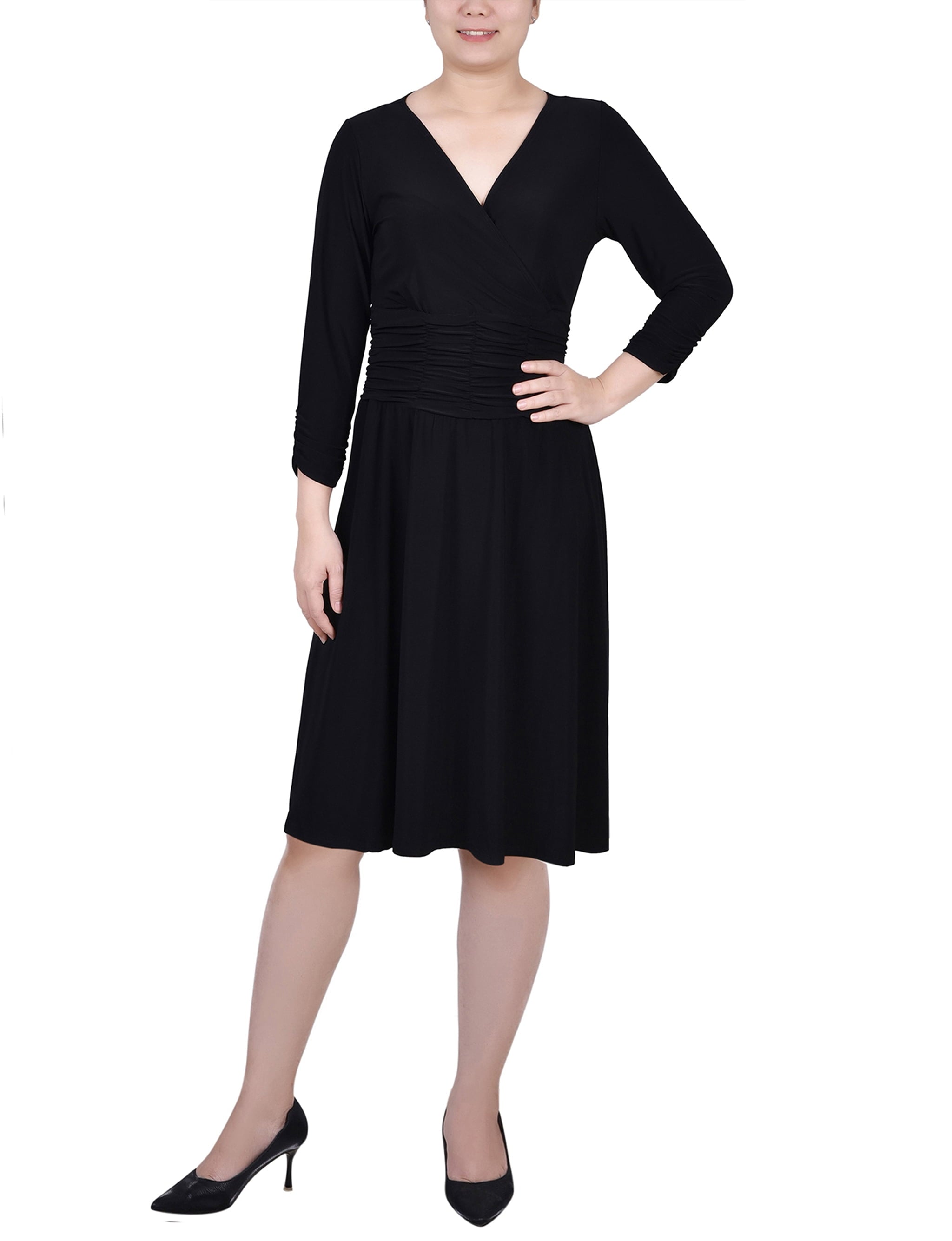 Petite Ruched A-line Dress