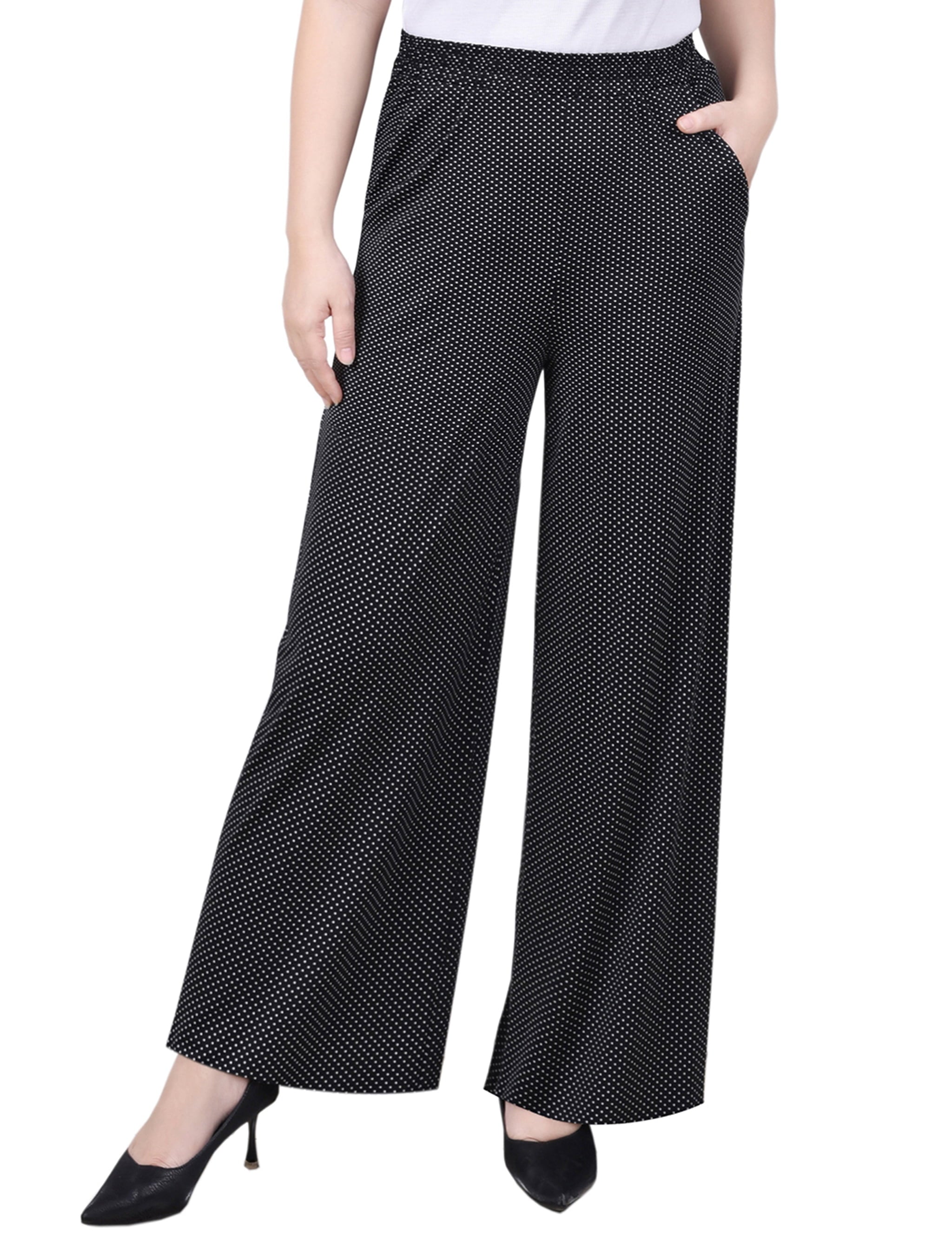 Petite Wide-Leg Comfort-Waist Signature Pants