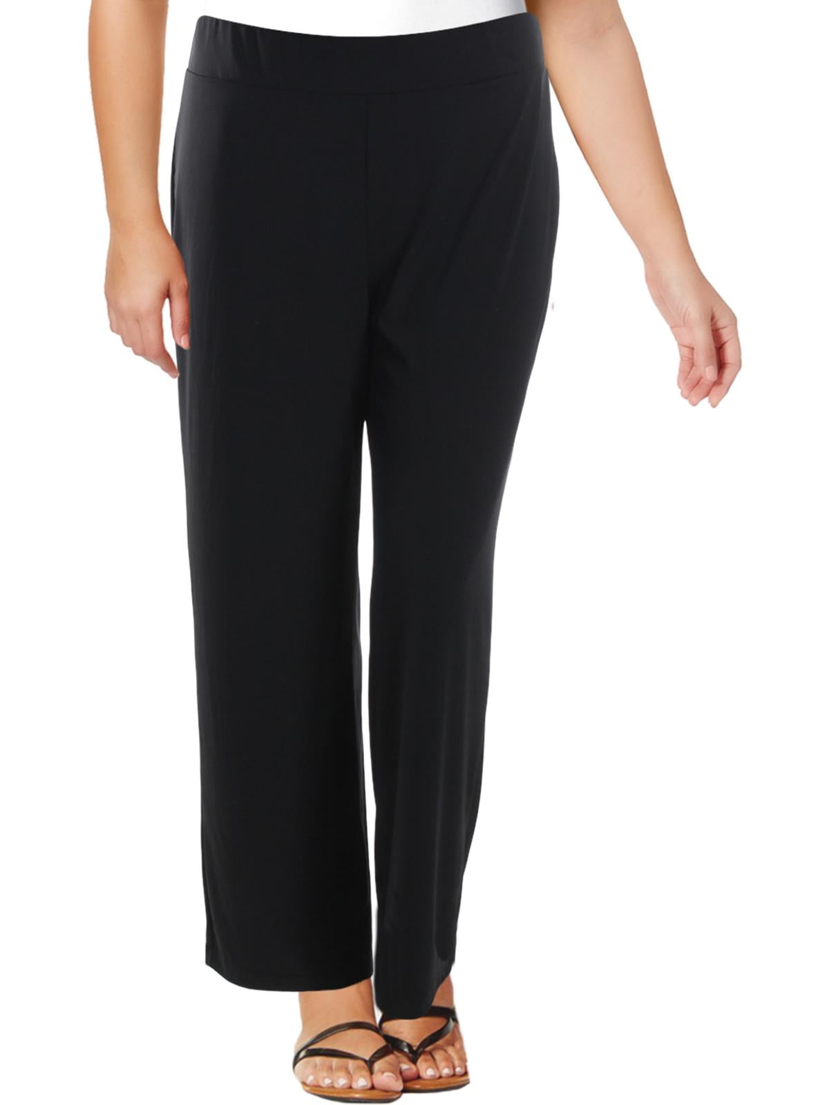 Plus Size Pull-On Wide-Leg Signature Pants