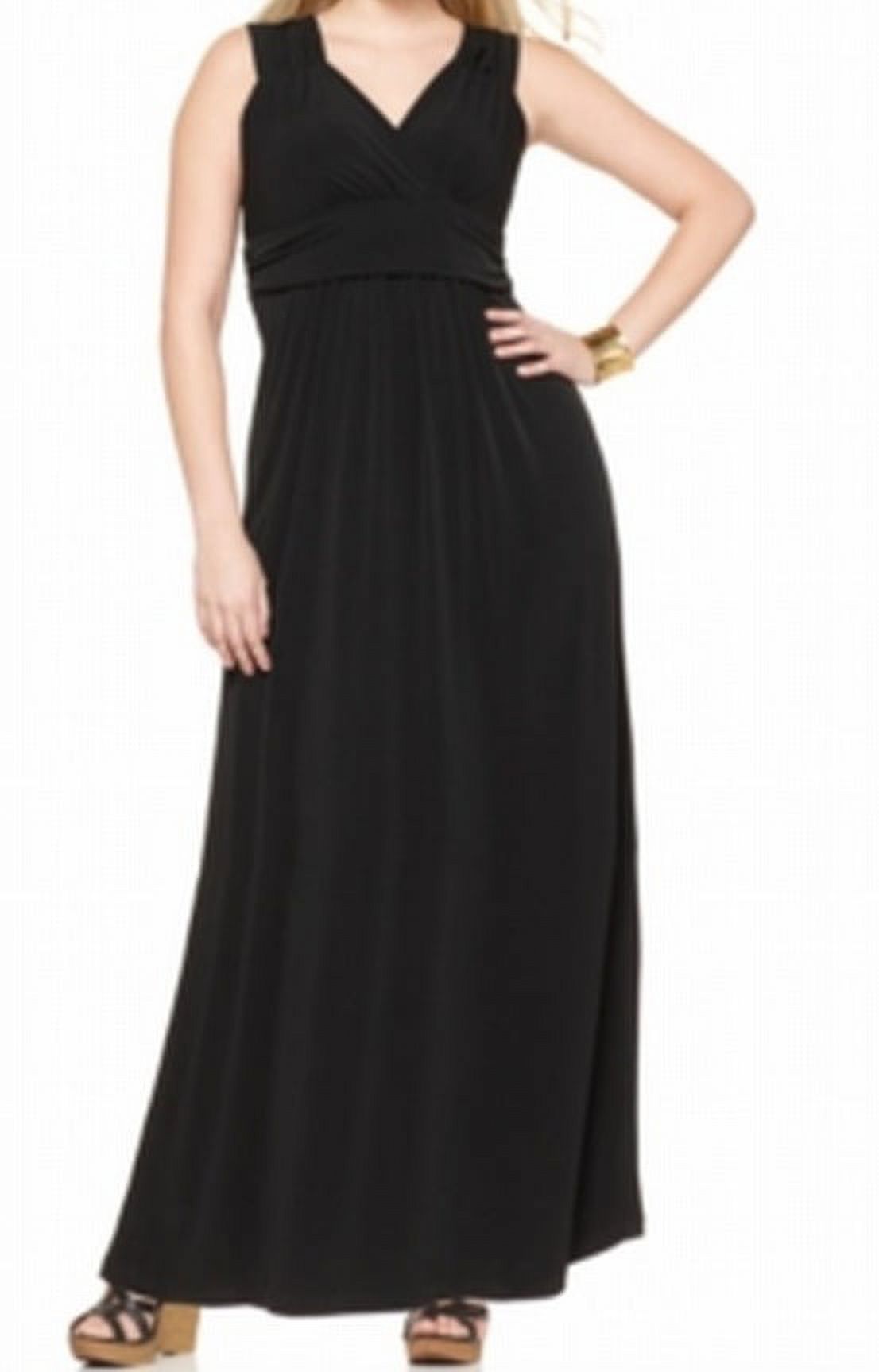 Plus Size Ruched Empire Maxi Dress