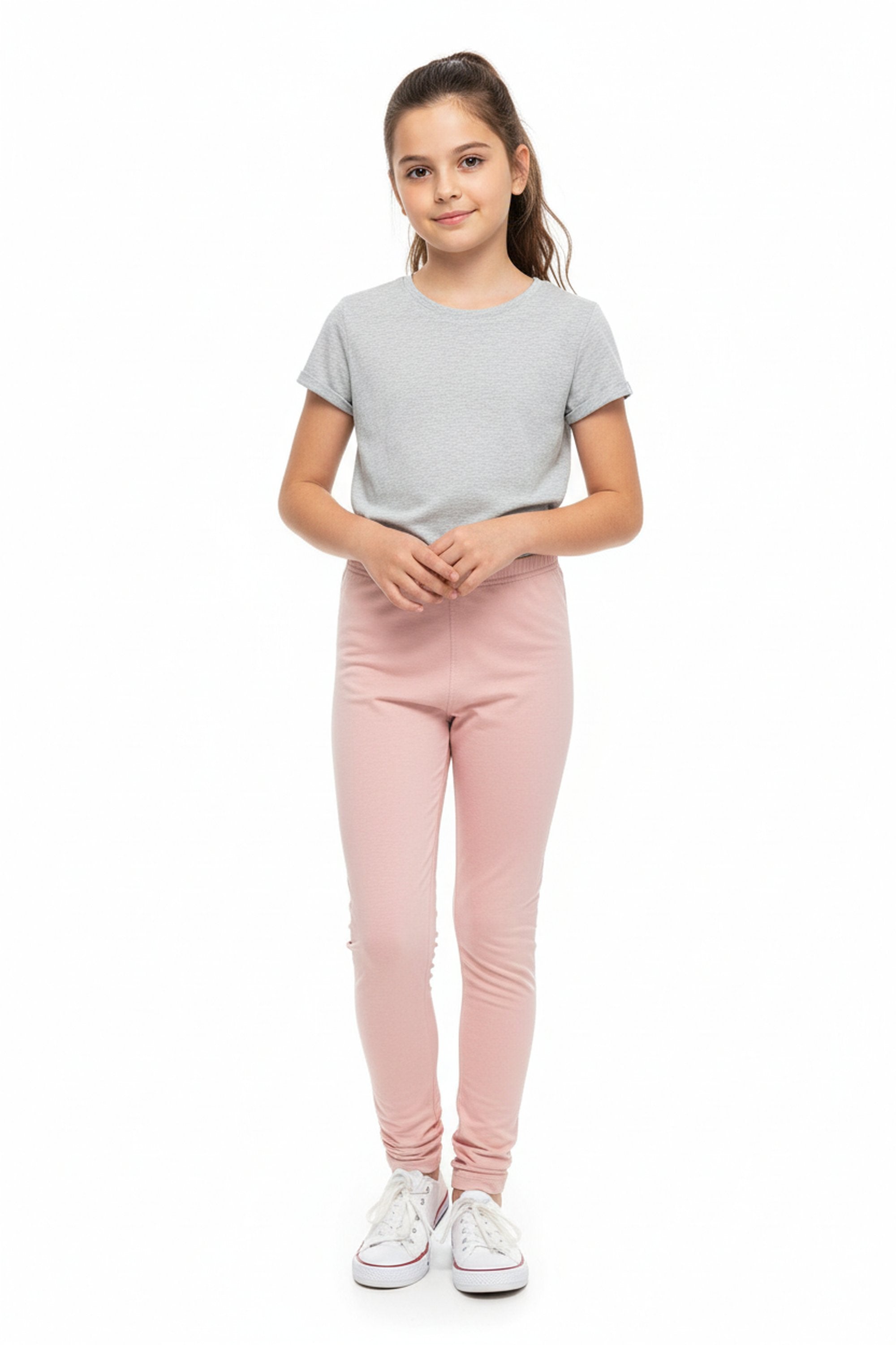 Buttery Soft Solid Essential Kids Leggings - USA Fashion