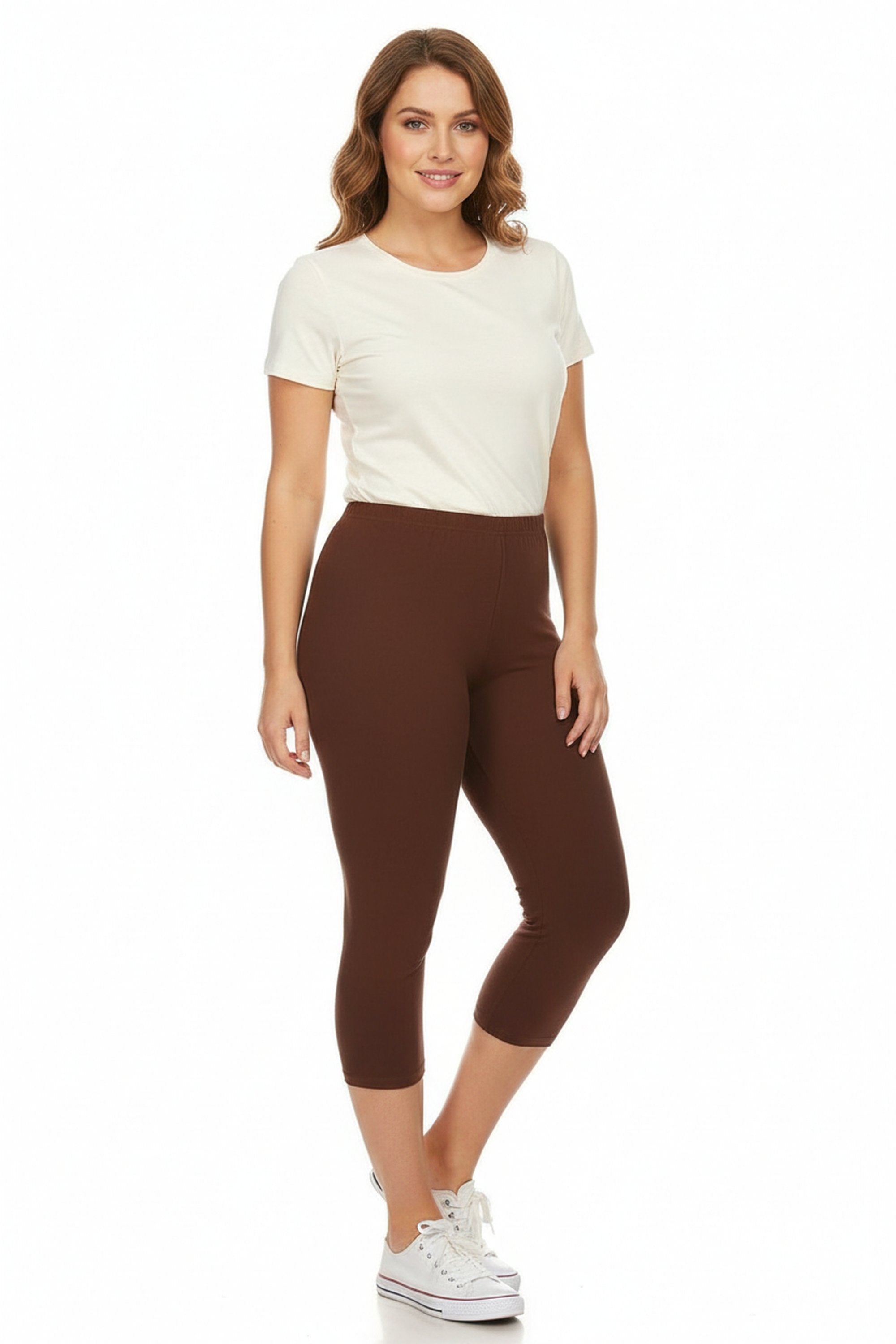 Buttery Smooth Essential Solid Plus Size Capris - New Mix