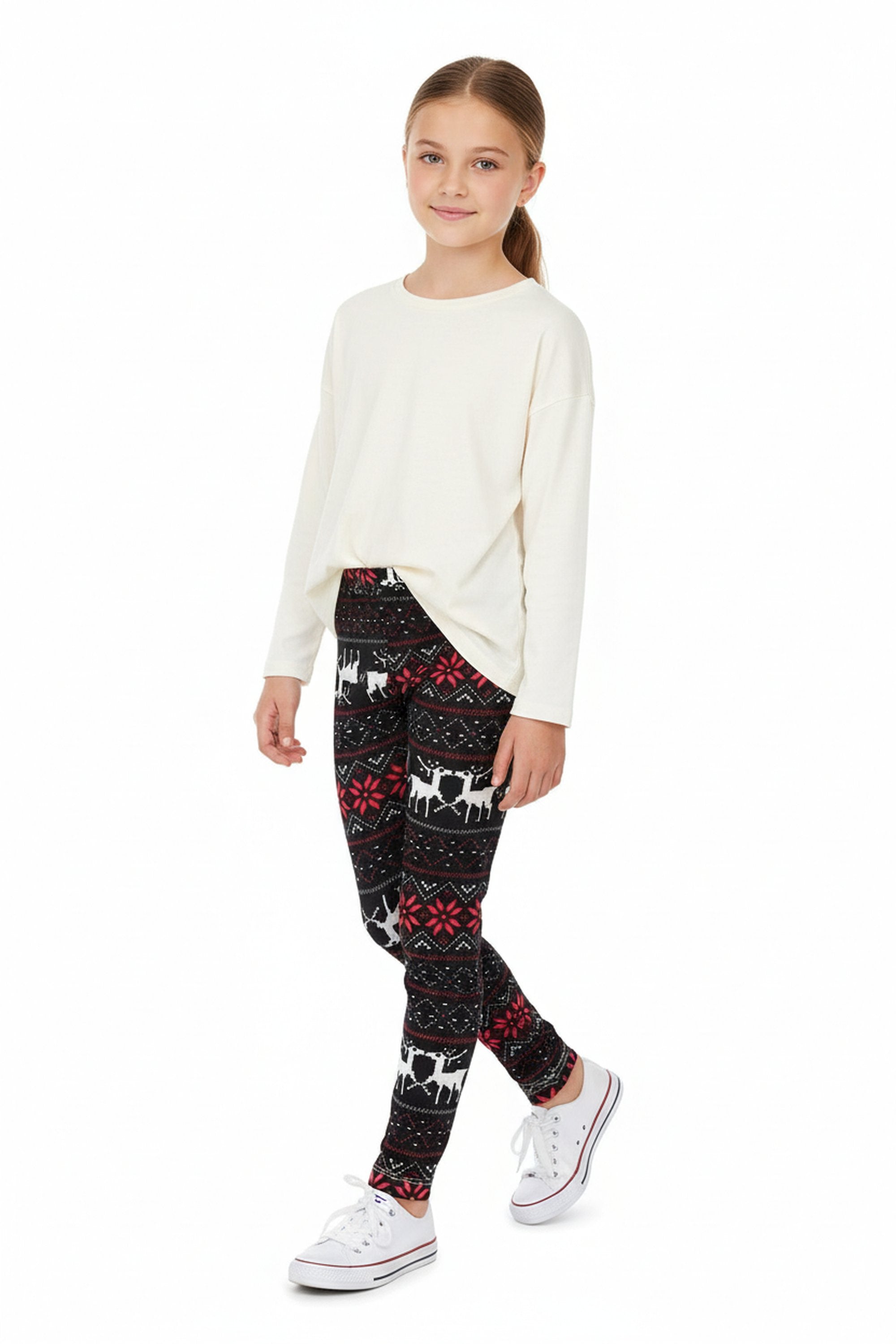 Buttery Soft Reindeer Kids Leggings