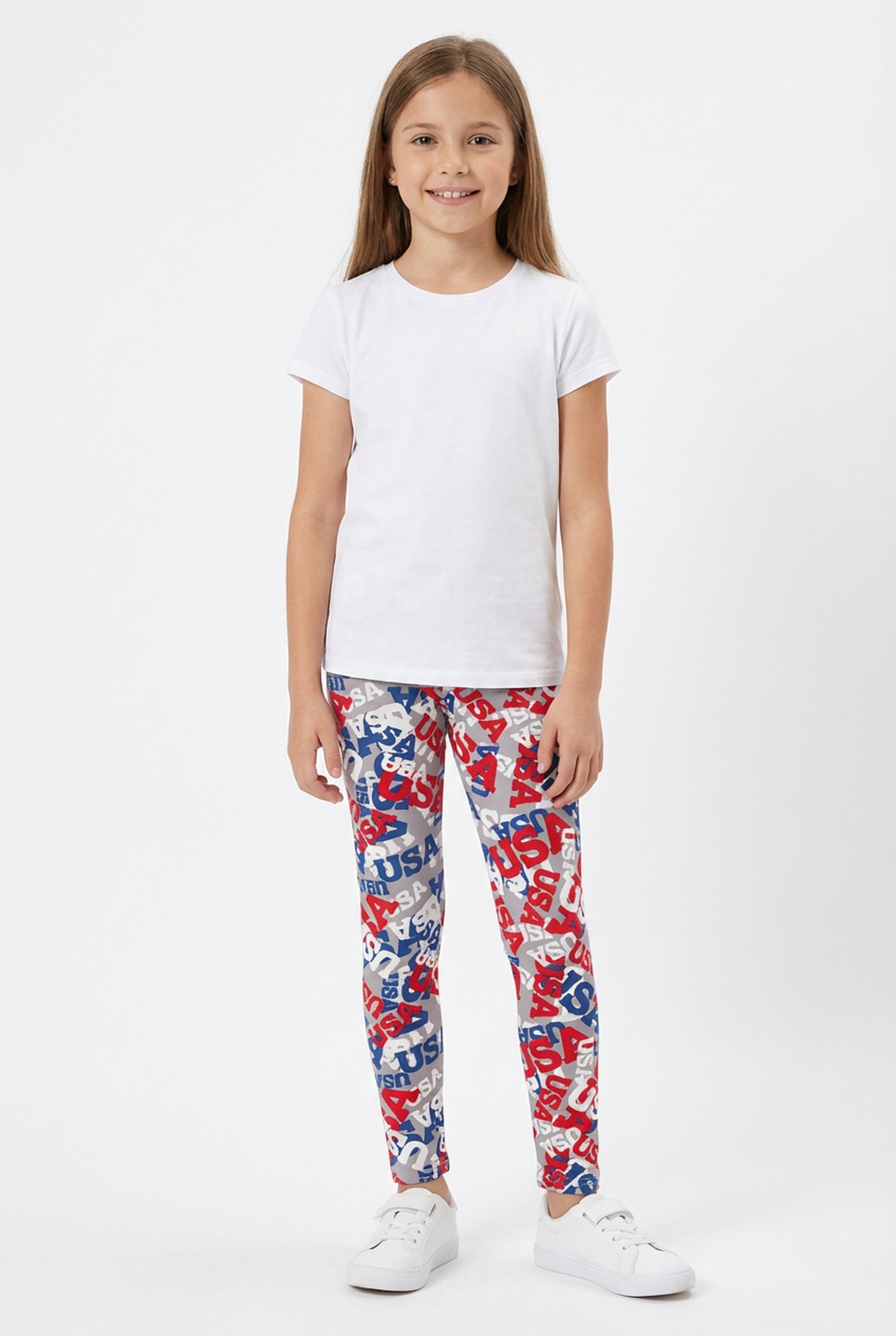 Buttery Soft All Over USA Kids Leggings