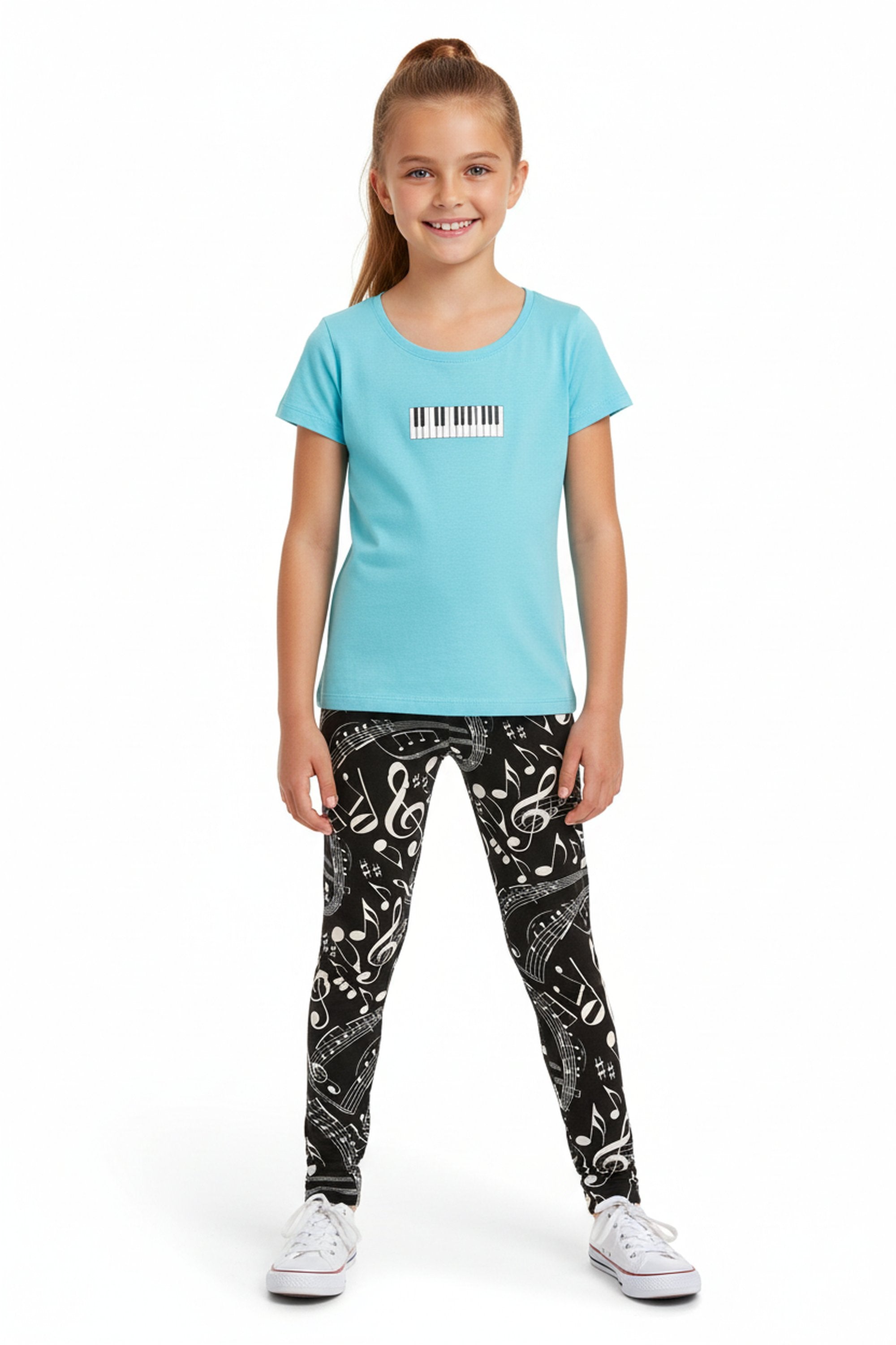 Buttery Soft Music Note Kid's Leggings
