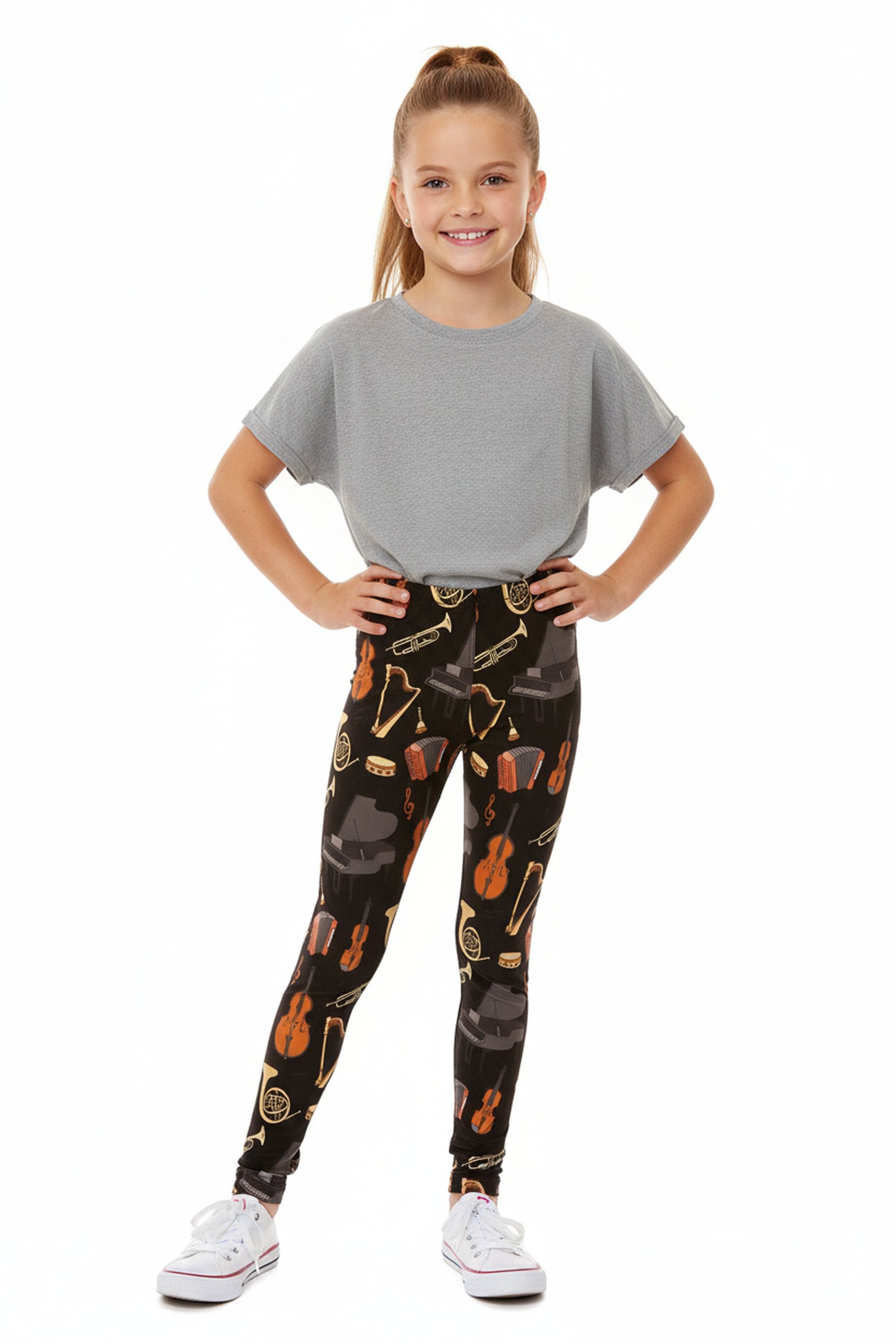 Buttery Soft Musical Instrument Kids Leggings