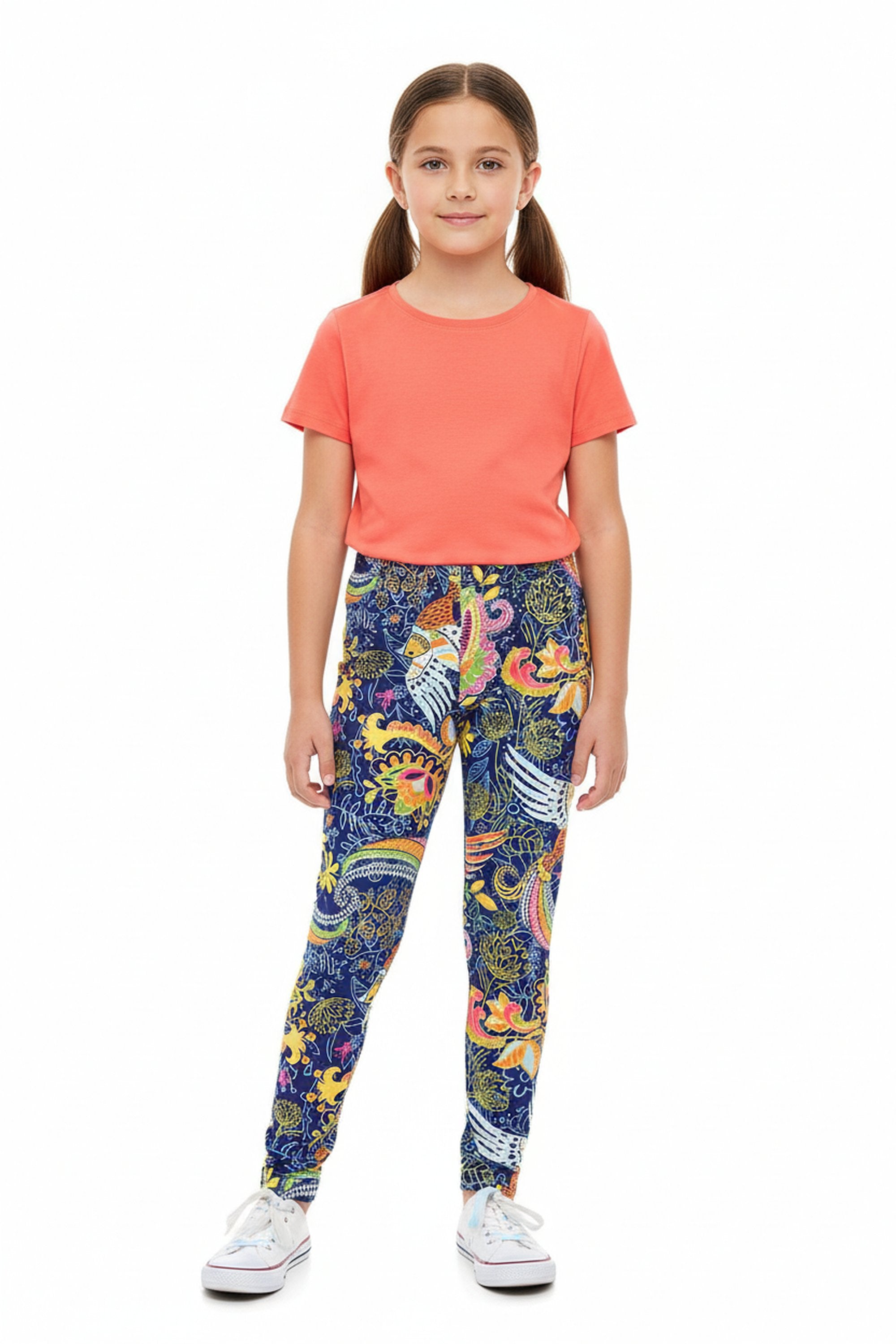Buttery Soft Dazzling Rainbow Paisley Kids Leggings