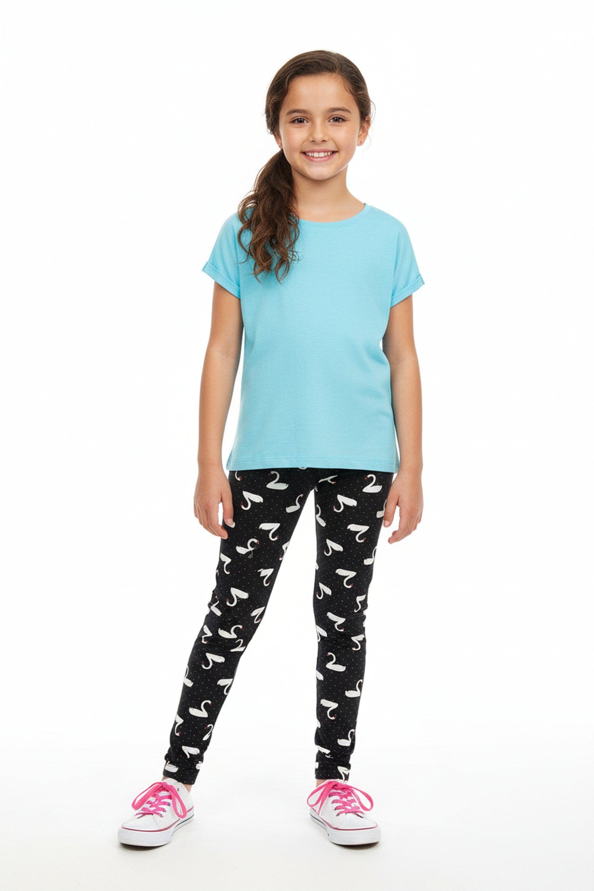 Buttery Soft Summer Swan Kids Leggings