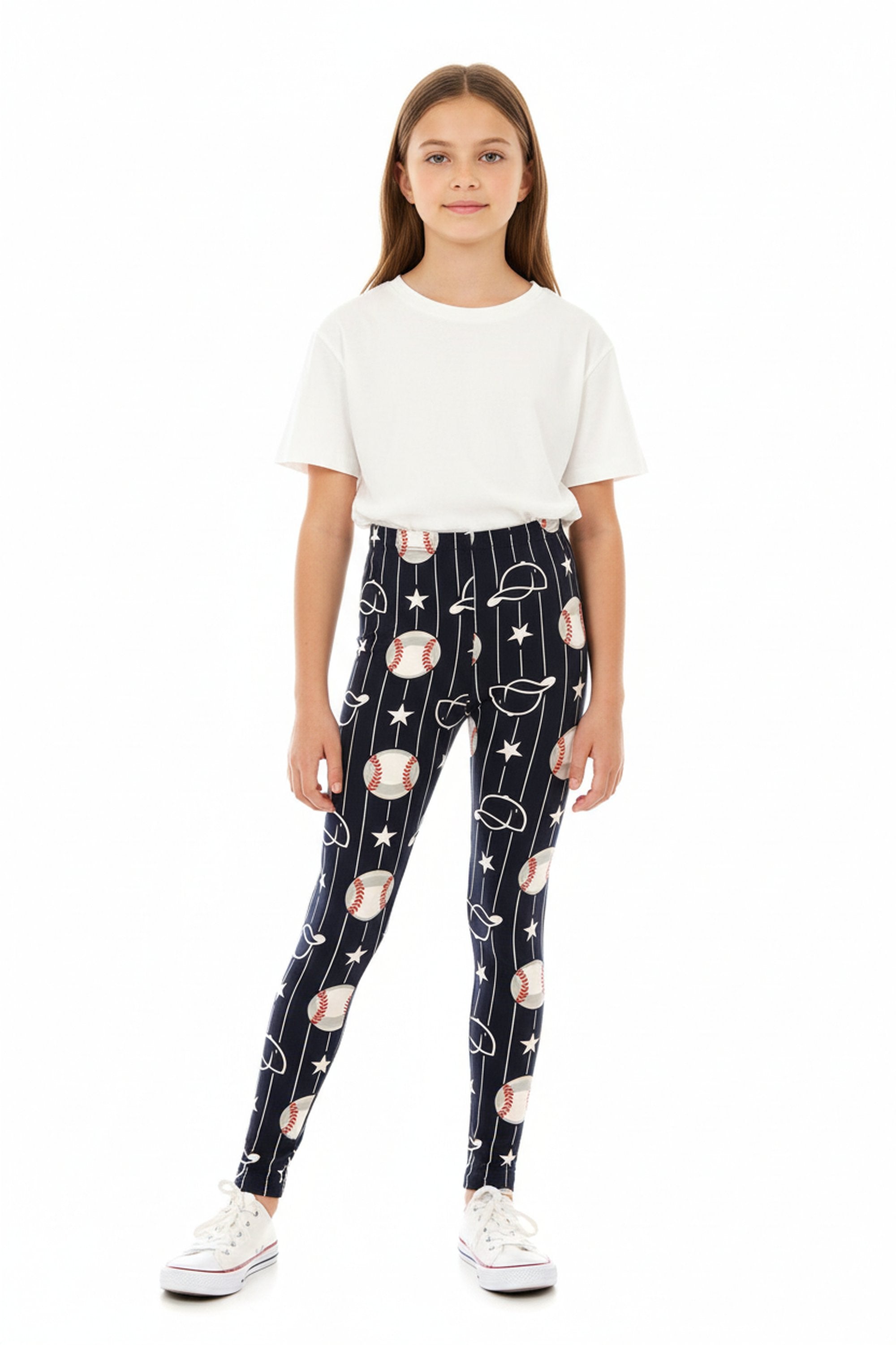 Buttery Soft I Love Baseball Kids Leggings