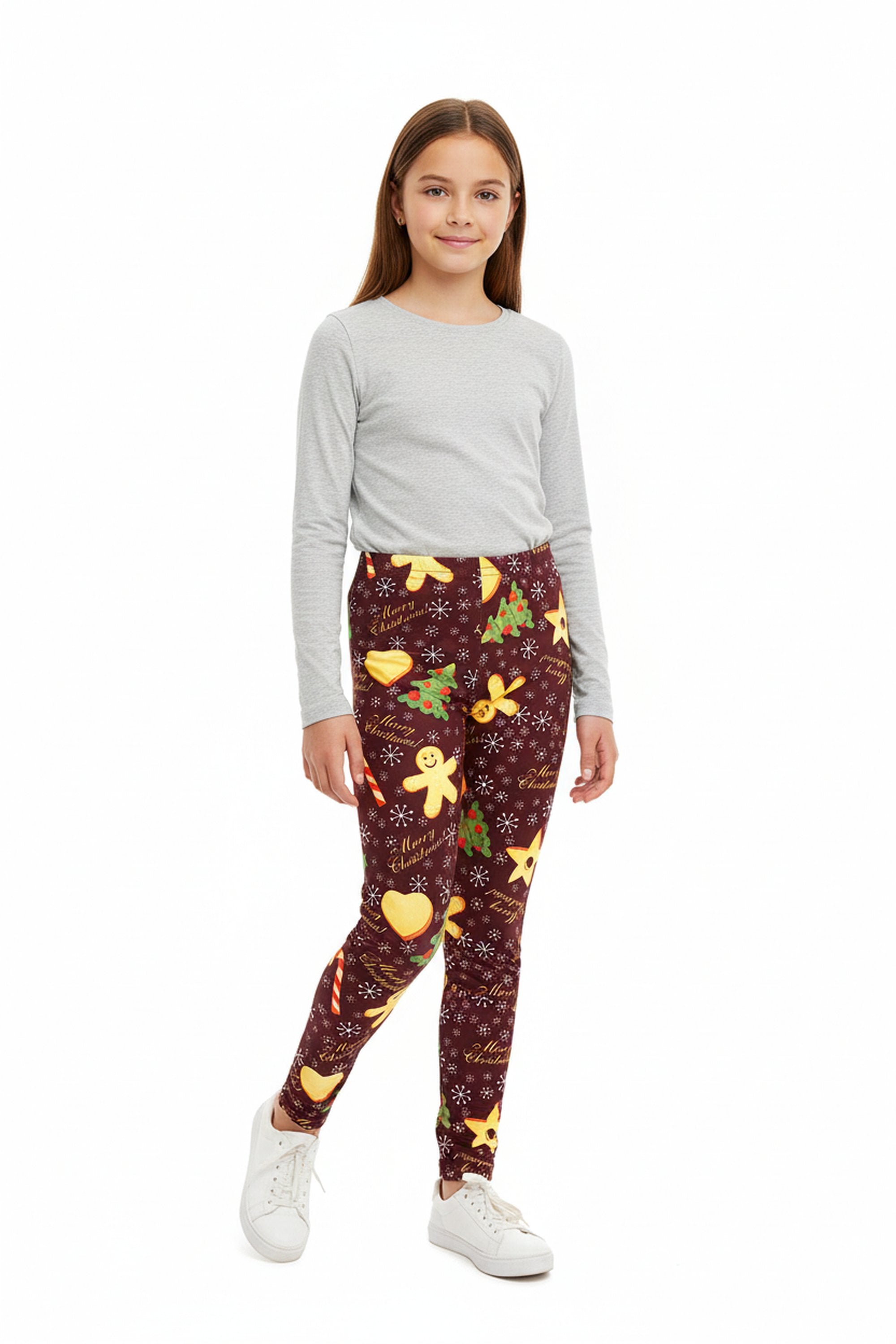 Buttery Soft Merry Christmas Holiday Cookies Kids Leggings
