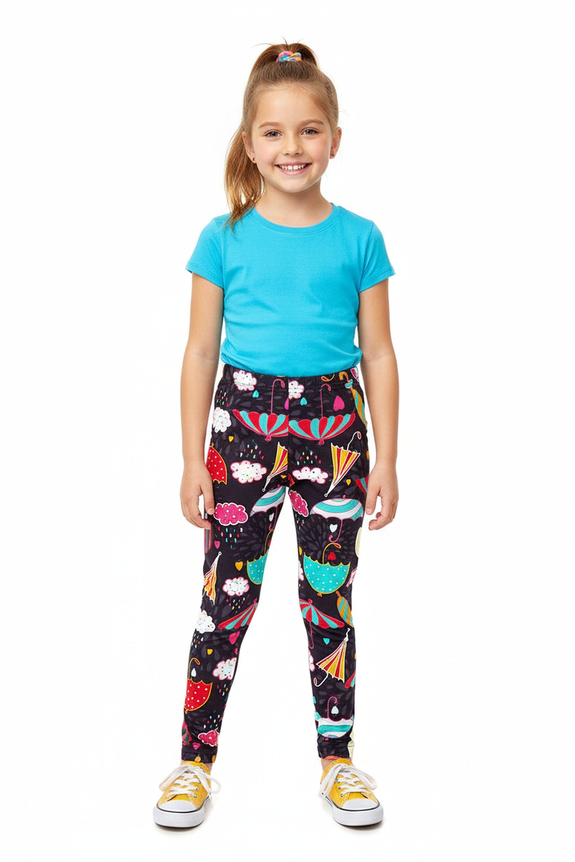 Buttery Soft Colorful Umbrella Kids Leggings
